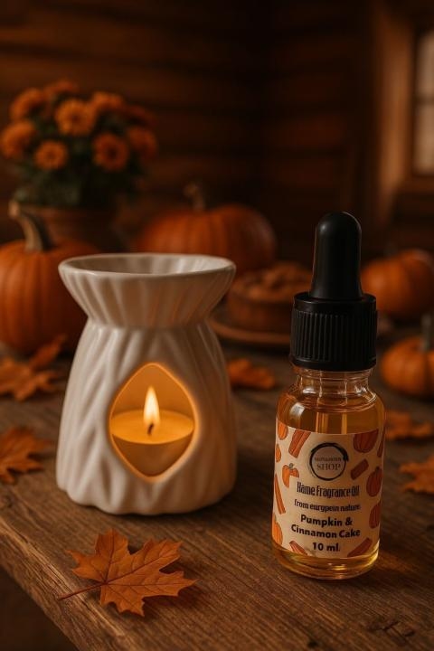 Home essential oil with cinnamon pumpkin cake fragrance