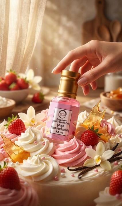 Musk Strawberry Vanilla Cream Cake