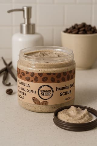 Vanilla and Coffee Foaming Body Scrub