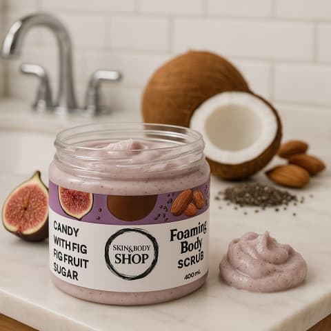 Candy and Natural Fig Foaming Body Scrub