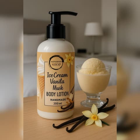 Vanilla ice cream body lotion