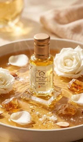 White Musk Amber Hair and Body Oil Perfume